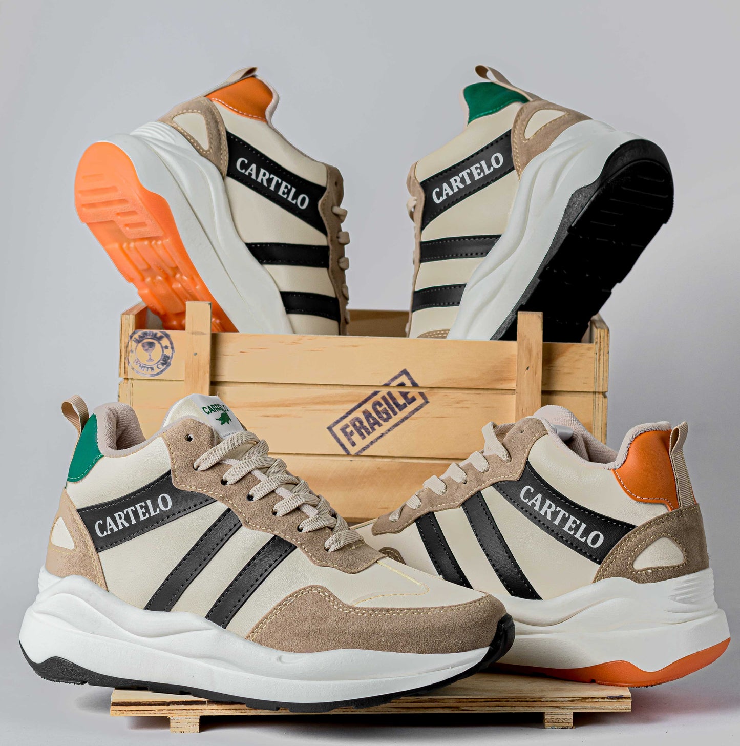 Cartelo® Tenis de Cuero Genuino